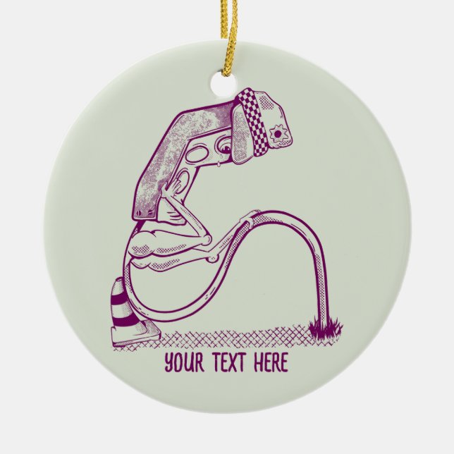 Adorno De Cerámica Luz de tráfico deprimida (Frente)