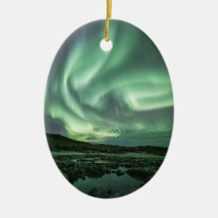 Adorno De Cerámica Luz del Norte Noruega