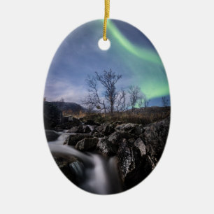Adorno De Cerámica Luz del Norte Noruega