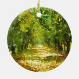 Adorno De Cerámica Luz desplegada de los sueños del día Arbol Avenida