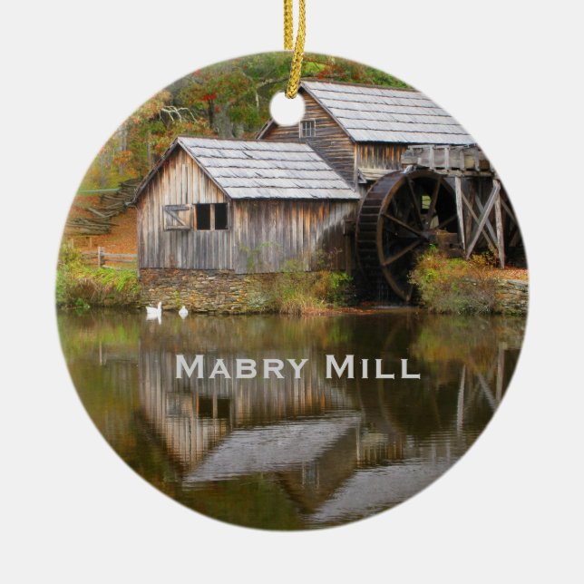 Adorno De Cerámica Mabry Mill, Blue Ridge Parkway (Frente)