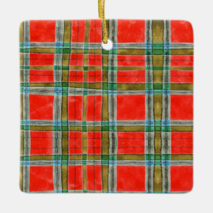 Adorno De Cerámica MAC BAIN TARTAN Ceramic Square Ornament