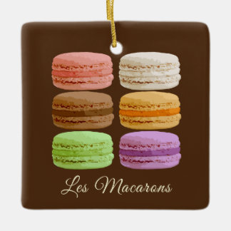 Adorno De Cerámica Macarons Franceses Elegantes - Sabores Asociados