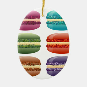 Adorno De Cerámica macarras de arco iris