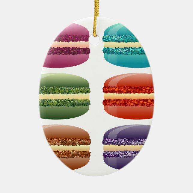 Adorno De Cerámica macarras de arco iris (Frente)