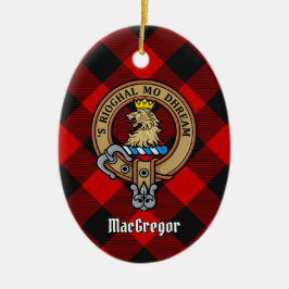 Adorno De Cerámica MacGregor Escudo sobre Rob Roy Tartán