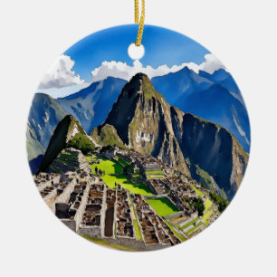 Adorno De Cerámica Machu Picchu