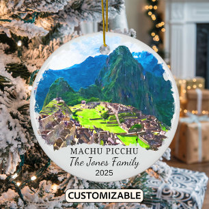 Adorno De Cerámica Machu Picchu personalizado, regalo de Perú