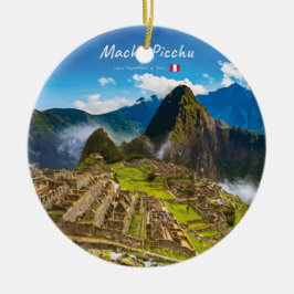 Adorno De Cerámica Machu Picchu, Perú - Ruinas de la Ciudadela Inca