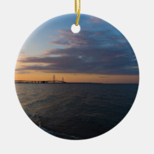 Adorno De Cerámica Mackinaw City Dusk
