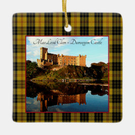 Adorno De Cerámica MacLeod Scottish Clan Castle Tartan Xmas