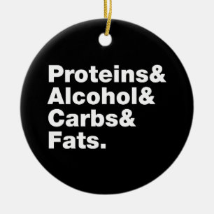 Adorno De Cerámica Macronutrientes. Proteínas & Alcohol & Carbohidrat