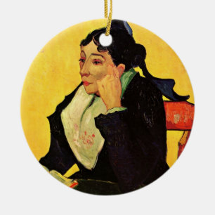 Adorno De Cerámica Madame Ginoux con Libros por Vincent van Gogh
