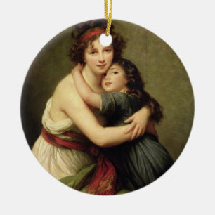 Adorno De Cerámica Madame Vigee-Lebrun y su hija