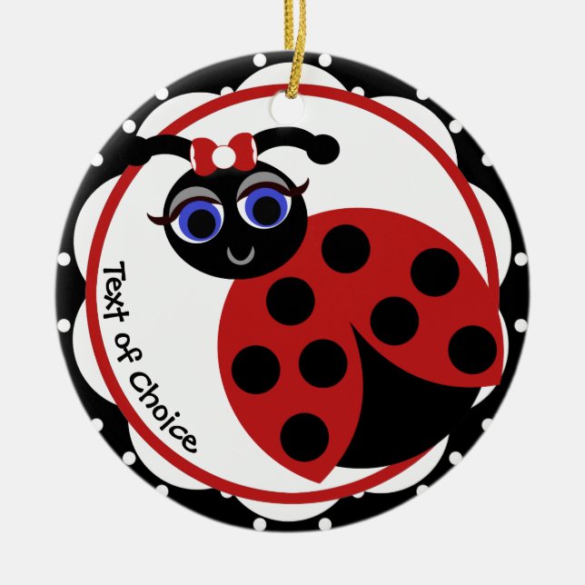 Adorno De Cerámica Madeleine Toon LadyBug Curvas (Frente)