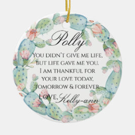 Adorno De Cerámica Madera Del Regalo De Novia