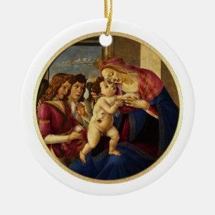 Adorno De Cerámica Madonna de Botticelli. Regalo de navidades