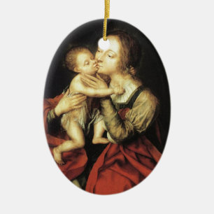 ADORNO DE CERÁMICA MADONNA E HIJO