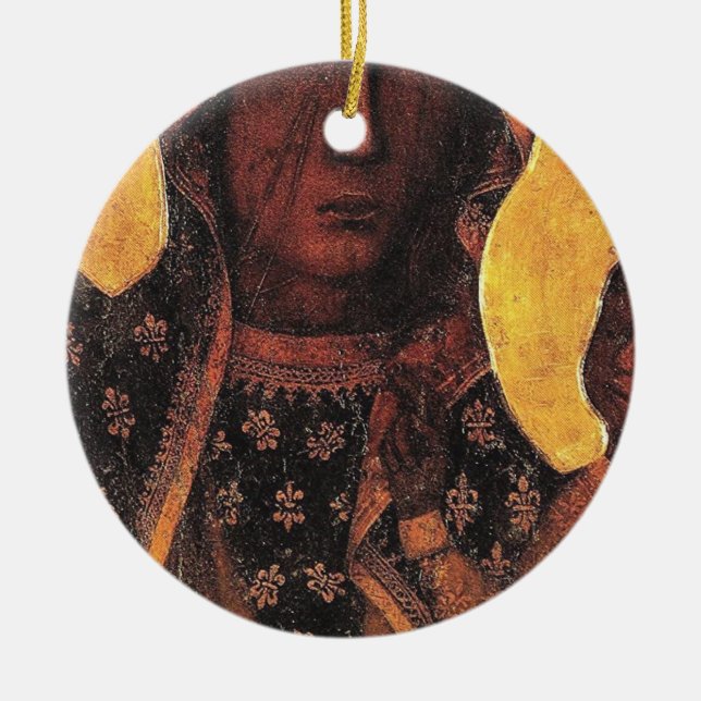Adorno De Cerámica Madonna Negra Polonia Nuestra Señora De Czestochow (Frente)