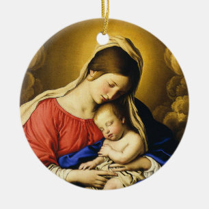 Adorno De Cerámica Madonna y niño