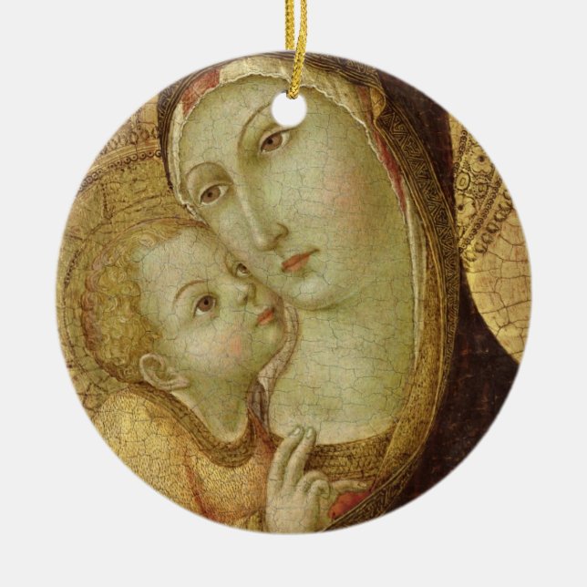 Adorno De Cerámica Madonna y niño (Frente)