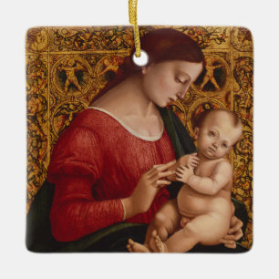Adorno De Cerámica Madonna y niño, circa 1505-07