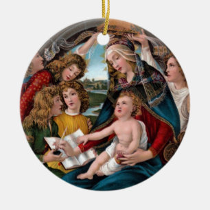 Adorno De Cerámica Madonna y niño: Florencia, Italia