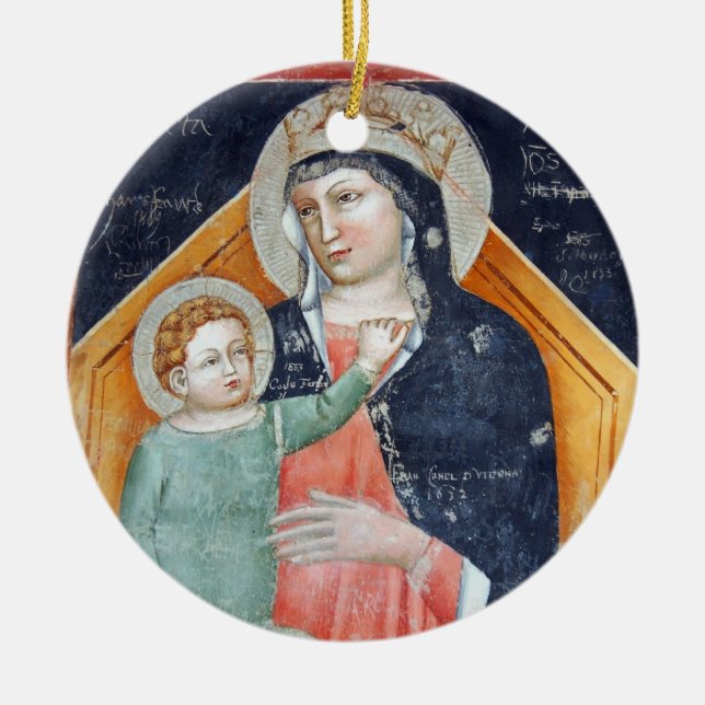 Adorno De Cerámica Madonna y niño: Verona (Frente)