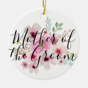 Adorno De Cerámica MADRE acuarela de la fiesta nupcial GROOM