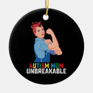Adorno De Cerámica Madre Autista Inquebrantable Orgullosa Familia Aut