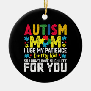Adorno De Cerámica Madre con autismo Uso mi paciencia con mi hijo Con