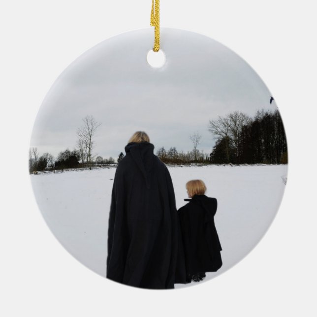 Adorno De Cerámica Madre e hija medievales (Atrás)