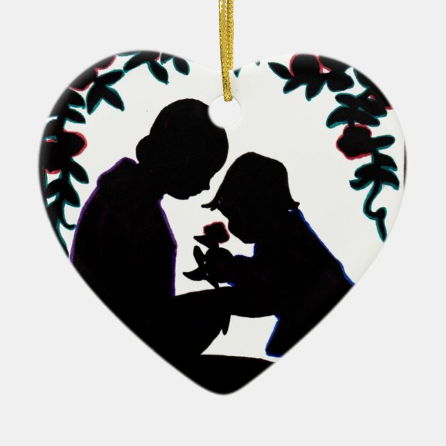 Adorno De Cerámica Madre e hijo (Frente)