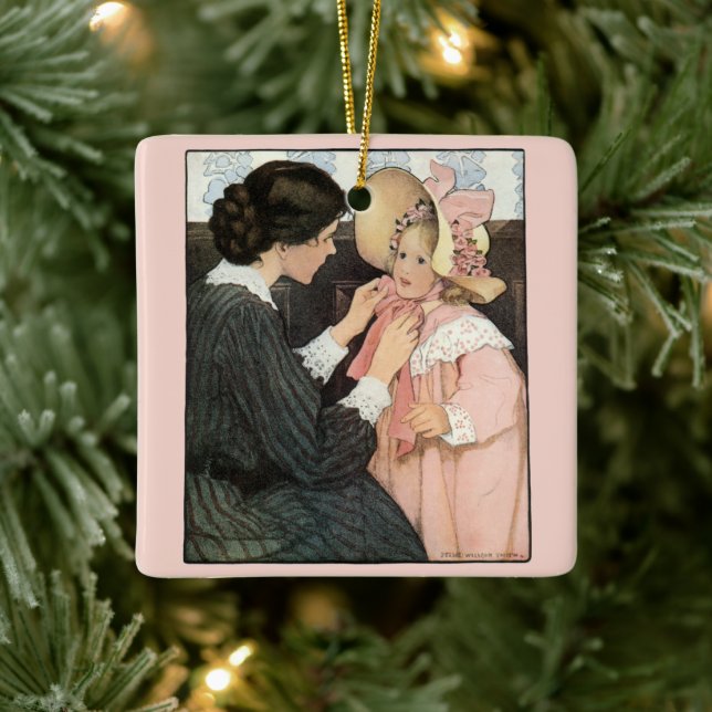 Adorno De Cerámica Madre e hijo de Jessie Willcox Smith (Árbol)