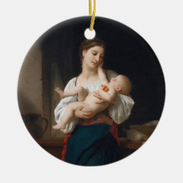 Adorno De Cerámica Madre e hijo (por Bouguereau)