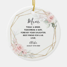 Madre floral geométrica rosa Rubor de la novia