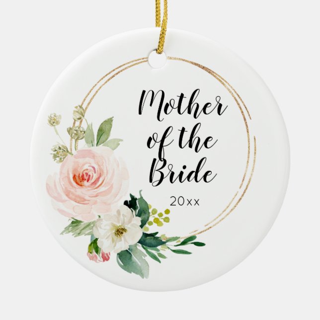 Adorno De Cerámica Madre personalizada del Boda de novia Keepsake (Frente)