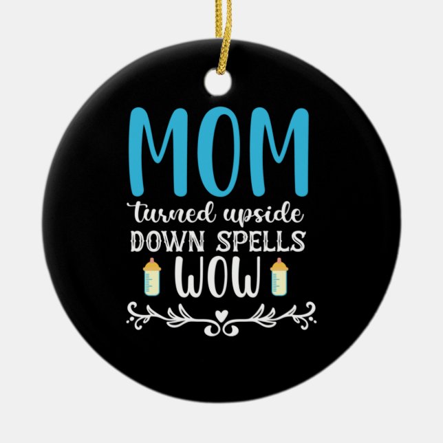 Adorno De Cerámica Madre Regalo, mamá se volvió loca (Frente)