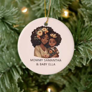 Adorno De Cerámica Madre y hija negras personalizadas (19)