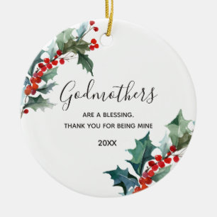 Adorno De Cerámica Madres Navidades Red Floral