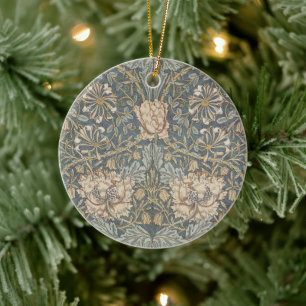 Adorno De Cerámica Madreselva de William Morris, Arte de Flores Vinta