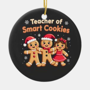 Adorno De Cerámica Maestra de Navidades de las cookies inteligentes