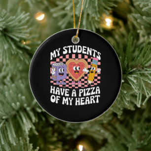 Adorno De Cerámica Maestra Mis Alumnos Tienen Una Pizza De Mi Corazón