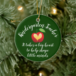 Adorno De Cerámica Maestra personalizada de Apple Shape Little Minds