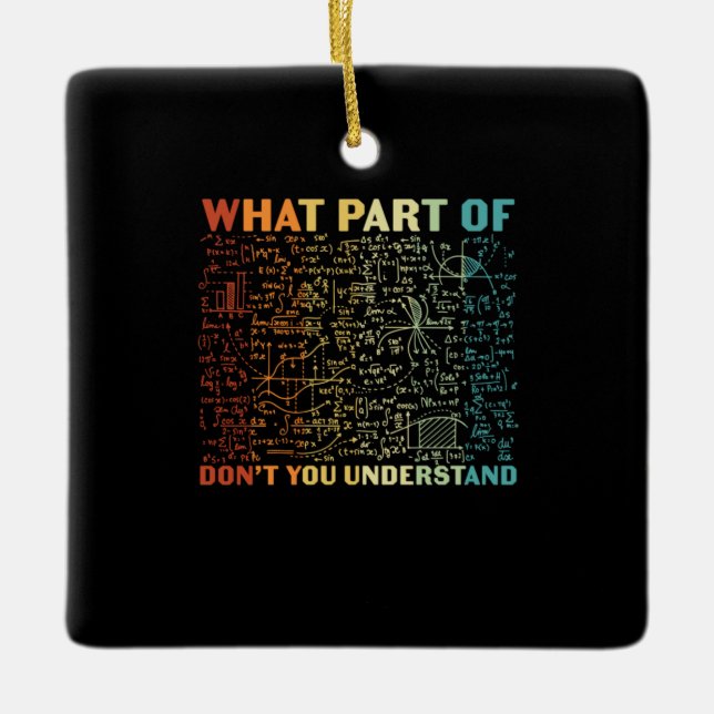 Adorno De Cerámica Maestra ¿Qué Parte De La Matemática? (Anverso)