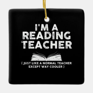 Adorno De Cerámica Maestro de Lectura - Soy un maestro de lectura