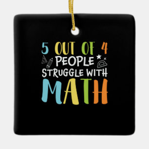 Adorno De Cerámica Maestros de matemáticas luchan con matemáticas