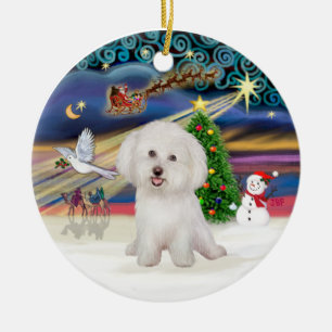 Adorno De Cerámica Magia de Navidad - Bichon Frise #7
