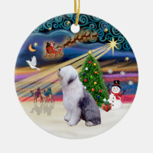 Adorno De Cerámica Magia de Navidad - Bobtail 1
