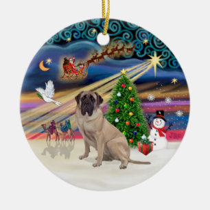 Adorno De Cerámica Magia de Navidad - Bull Mastiff 1